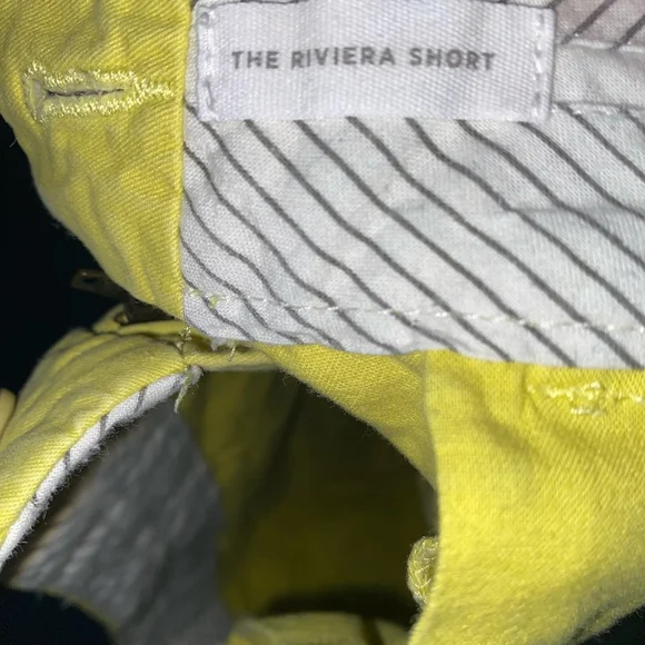 Women's Ann Taylor LOFT Yellow Riviera Shorts 100% Cotton Size 4 - Picture 5 of 5